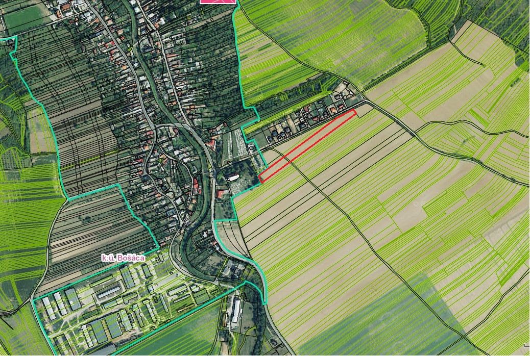 NA PREDAJ pozemok v Bošáci, možná budúca výstavba