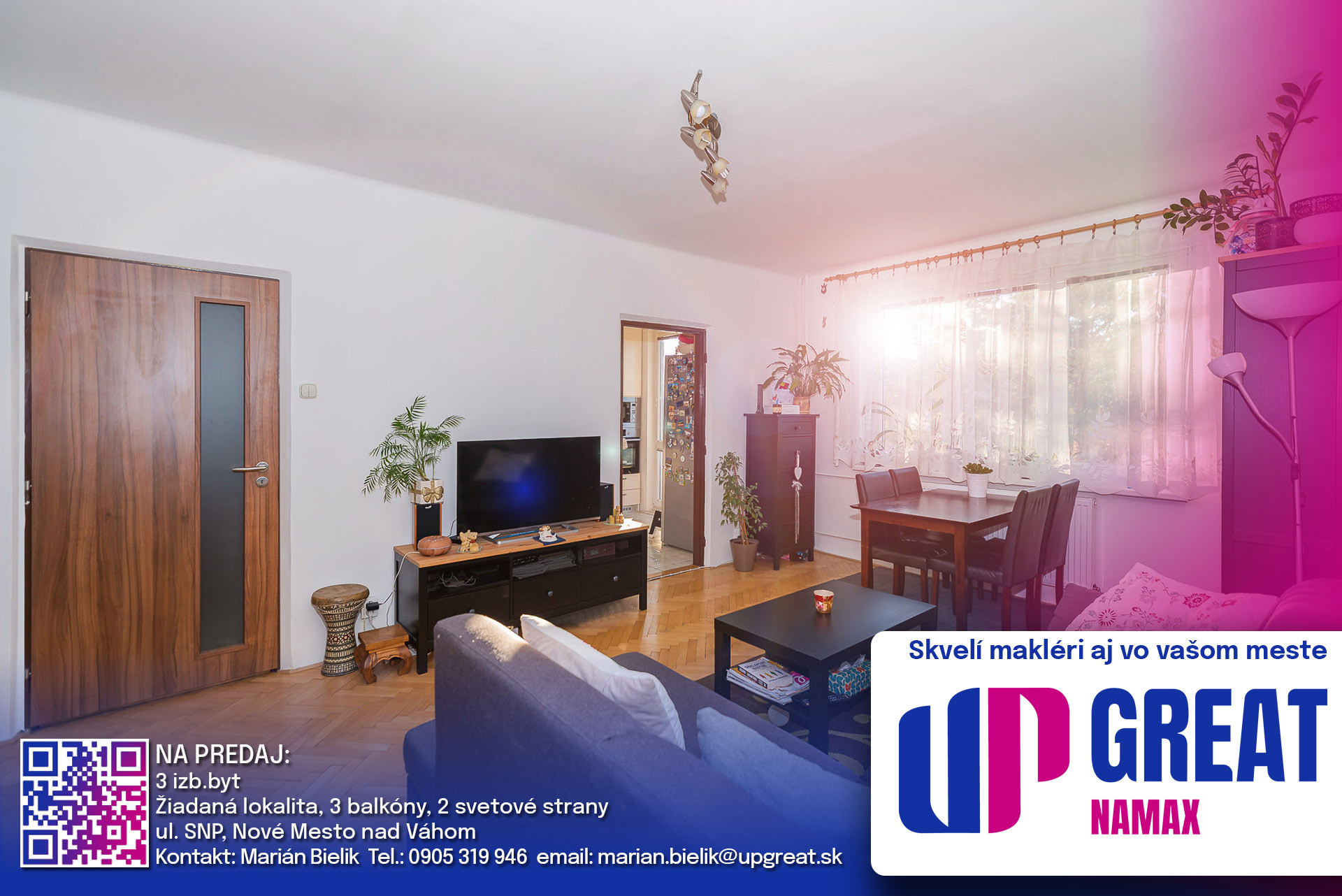 PREDANÉ 05/2025 - 3-izbový byt, ul_SNP_NMnV