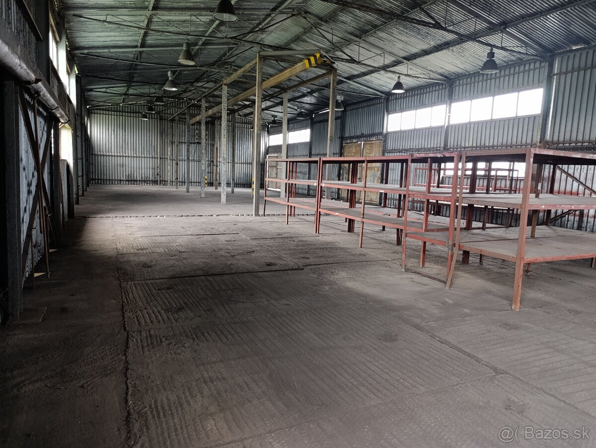 Prenájom skladových priestorov od 200m2 do 2000m2 KE-Jazero