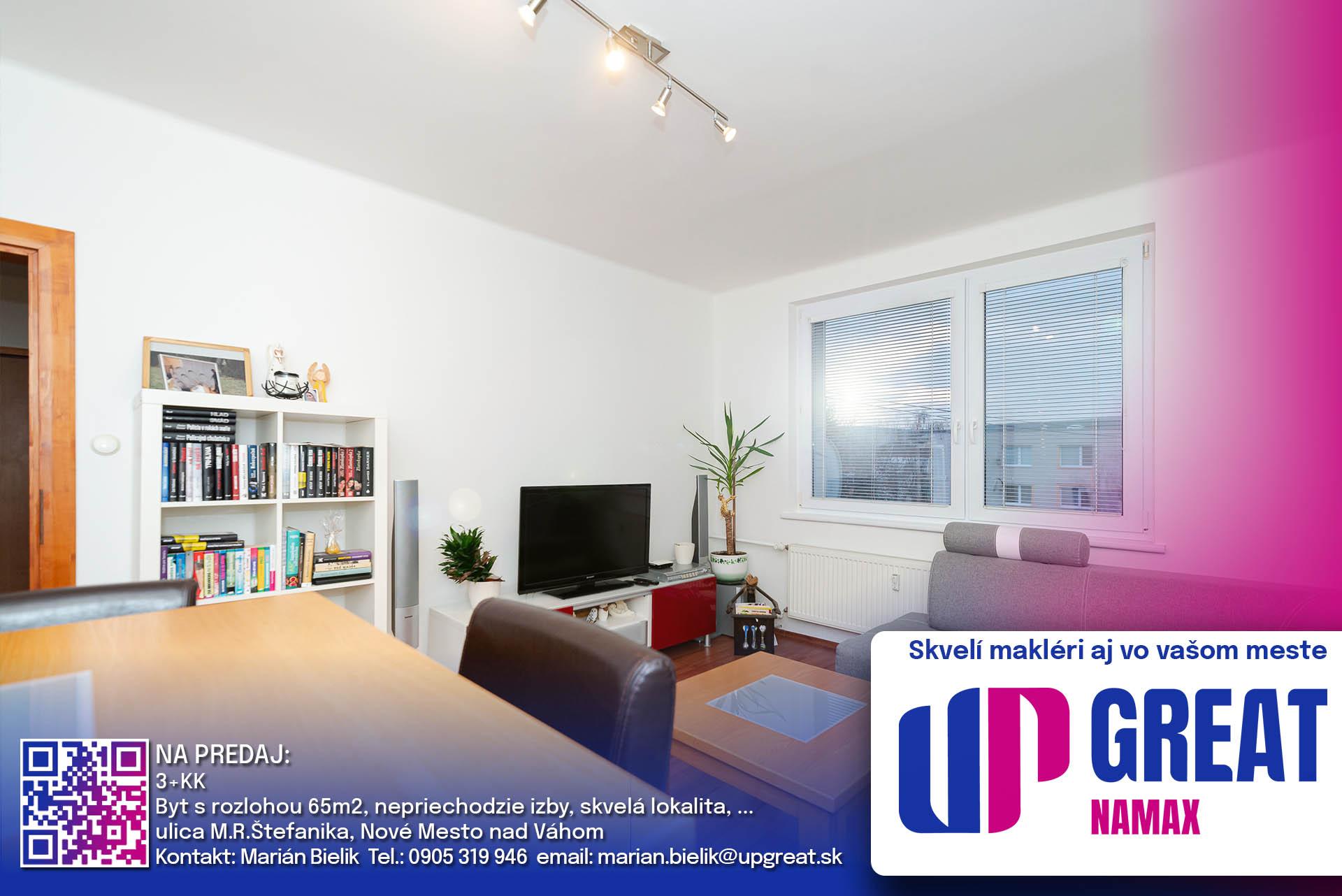 PREDANÉ 05/2025 - 3 izbový byt, M.R.Štefánika - NMnV
