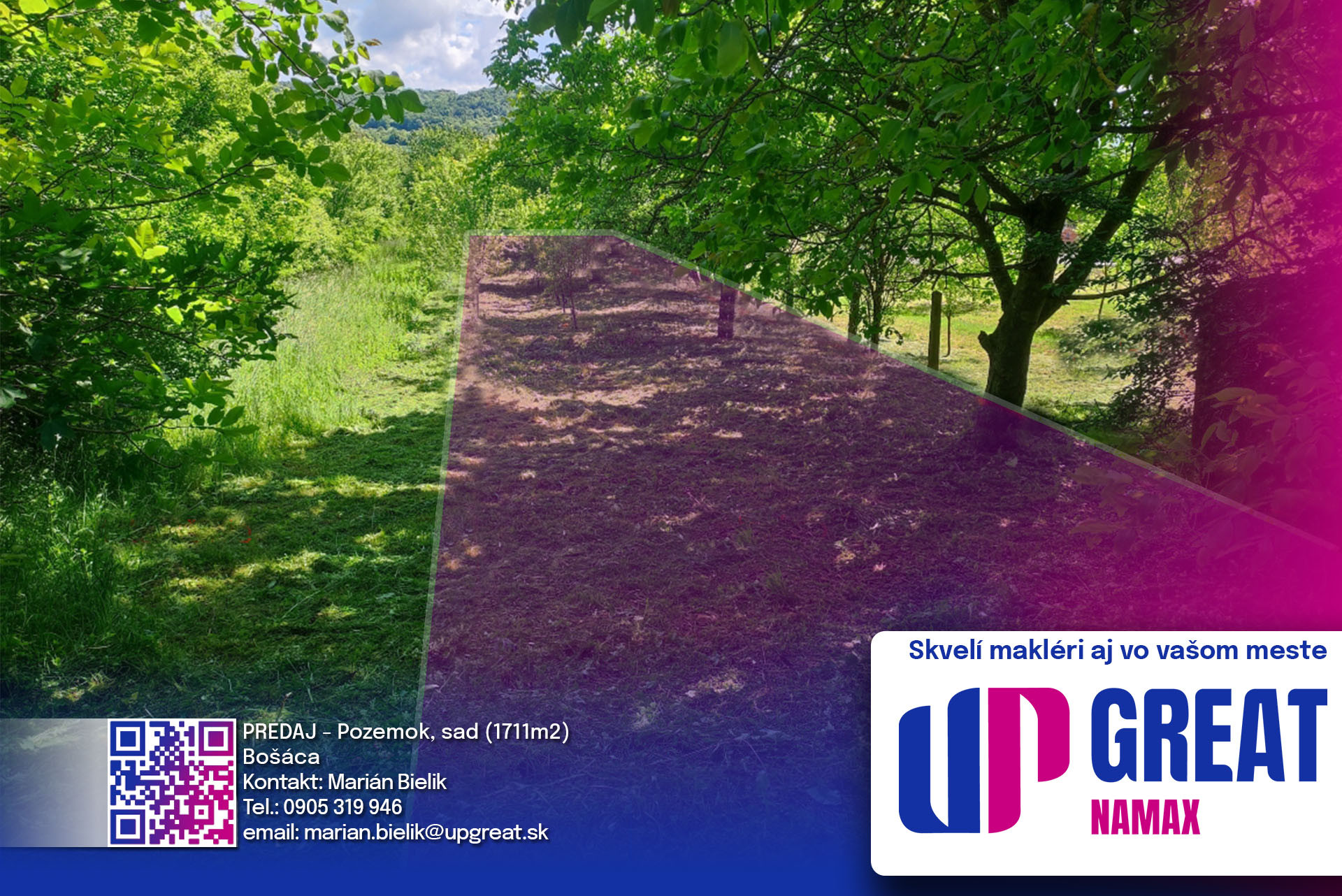 PREDAJ - Pozemok "C" 1711m² - Bošáca