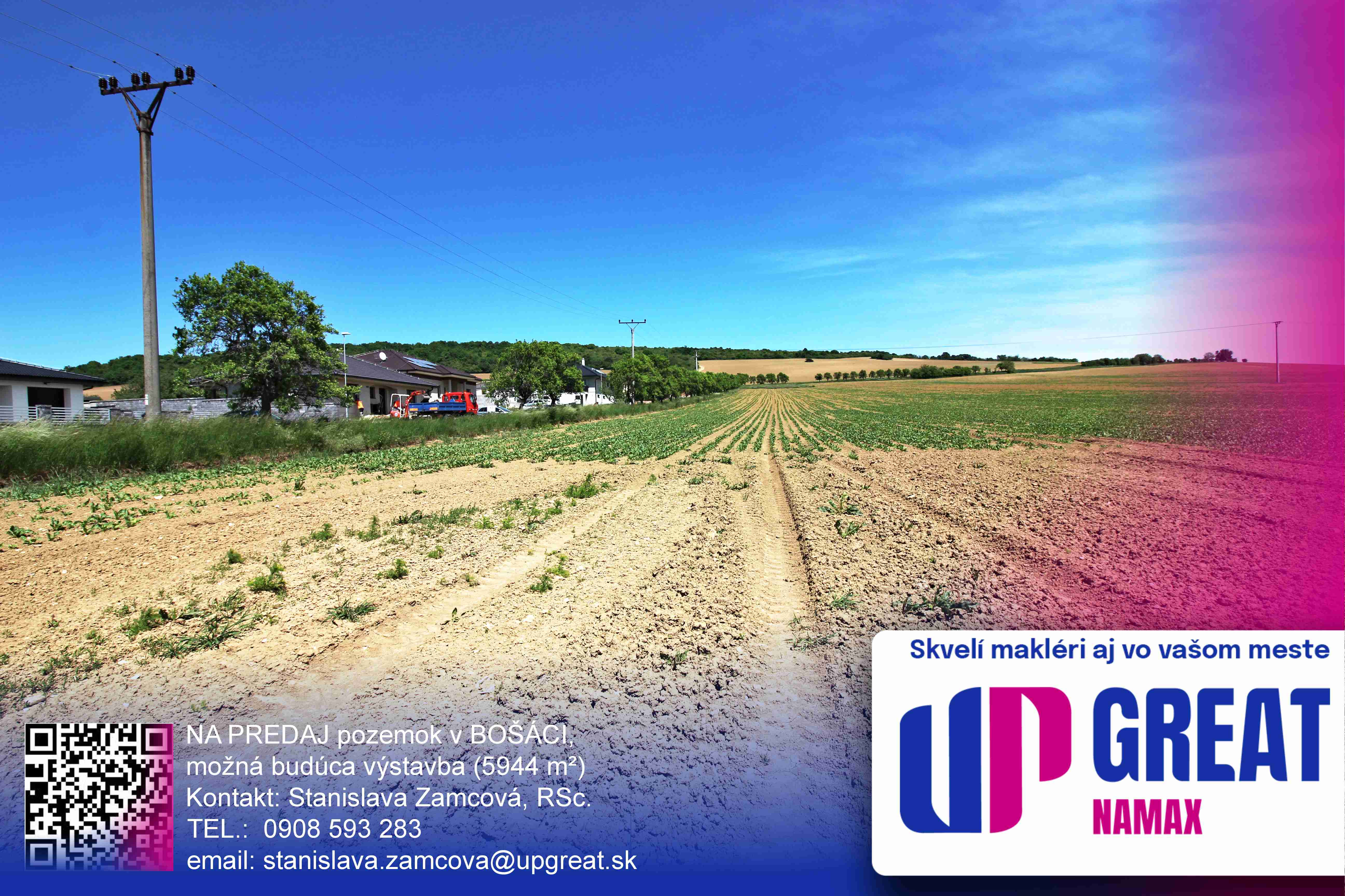 NA PREDAJ pozemok v Bošáci, možná budúca výstavba