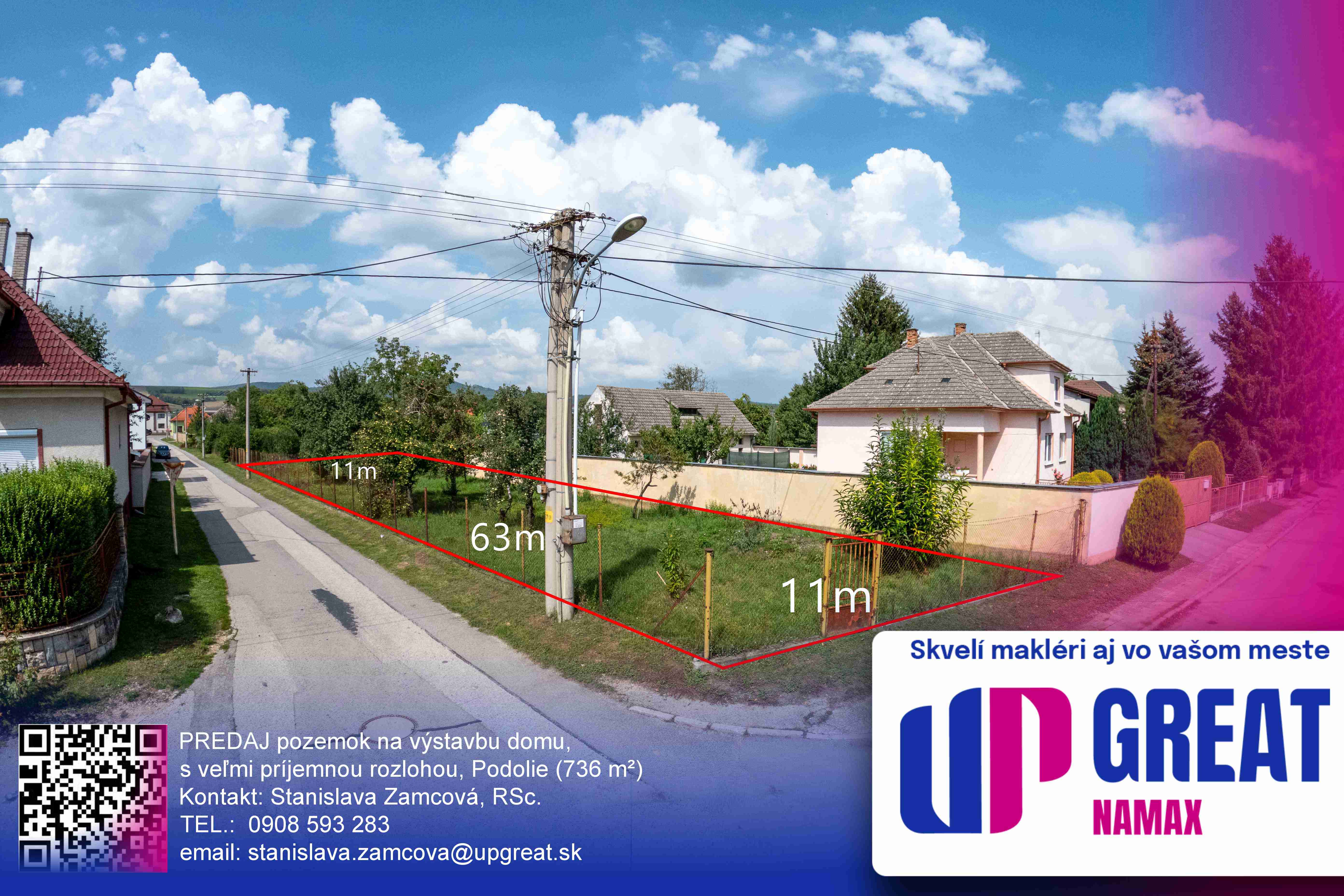 PREDAJ pozemok na výstavbu domu, Podolie