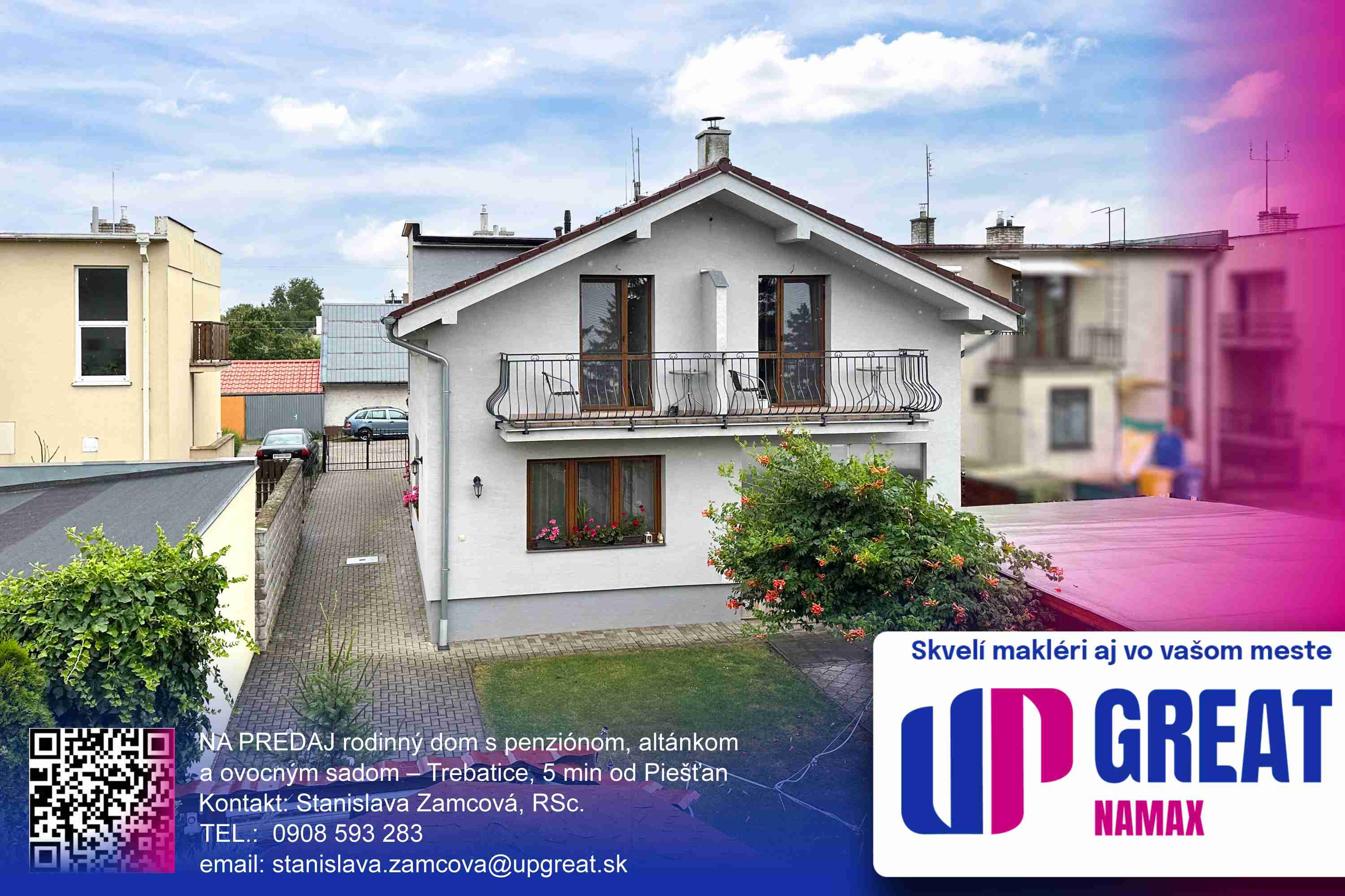 PREDAJ penziónu s rodinným bývaním, Trebatice, okr. Piešťany