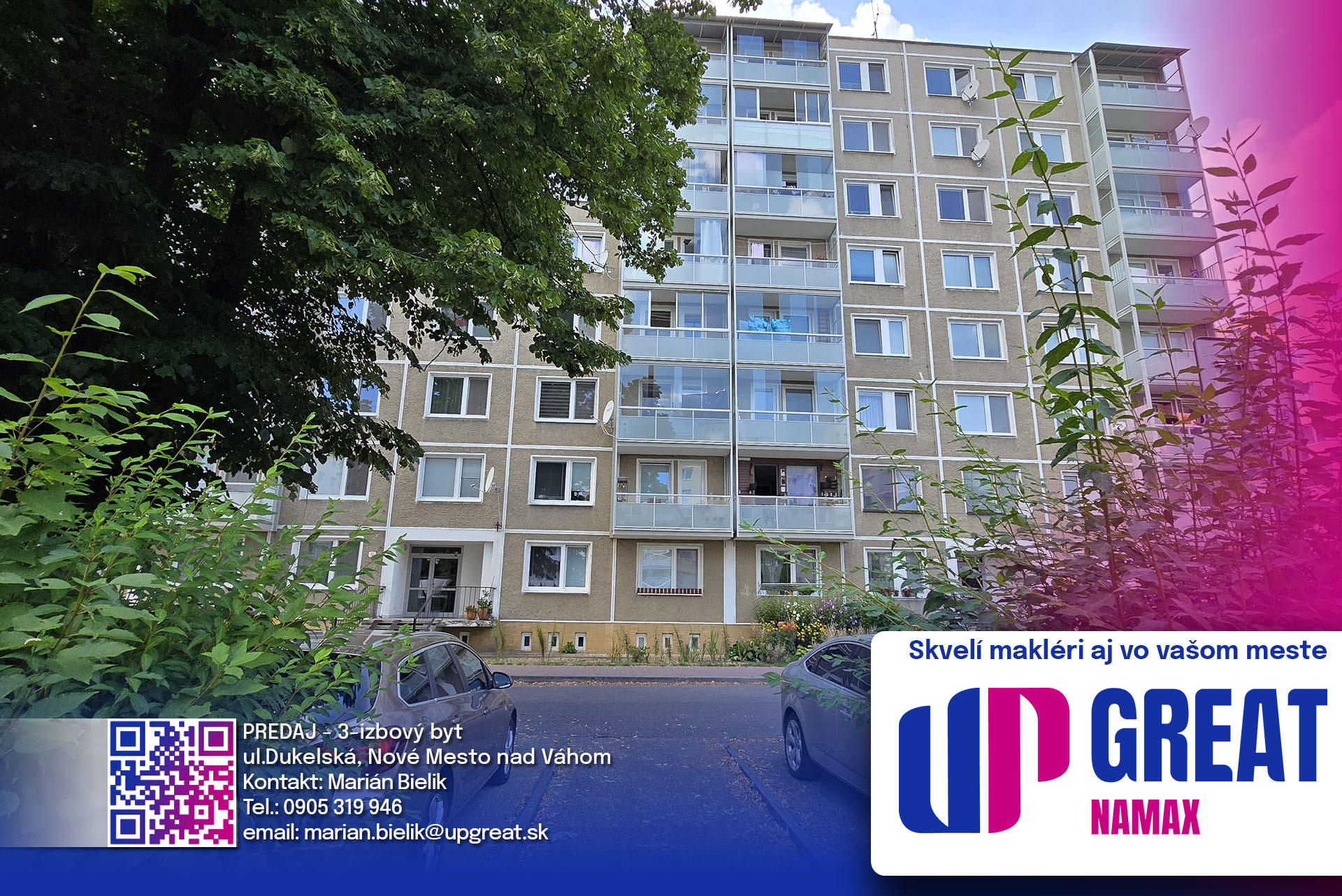 PREDANÉ 08/2025 - 3 izbový byt na ulici Dukelská