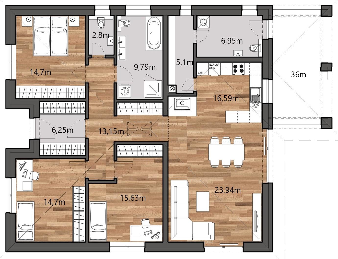 Na predaj  novostavba  rodinného domu v obci Veľké Leváre okres Malacky