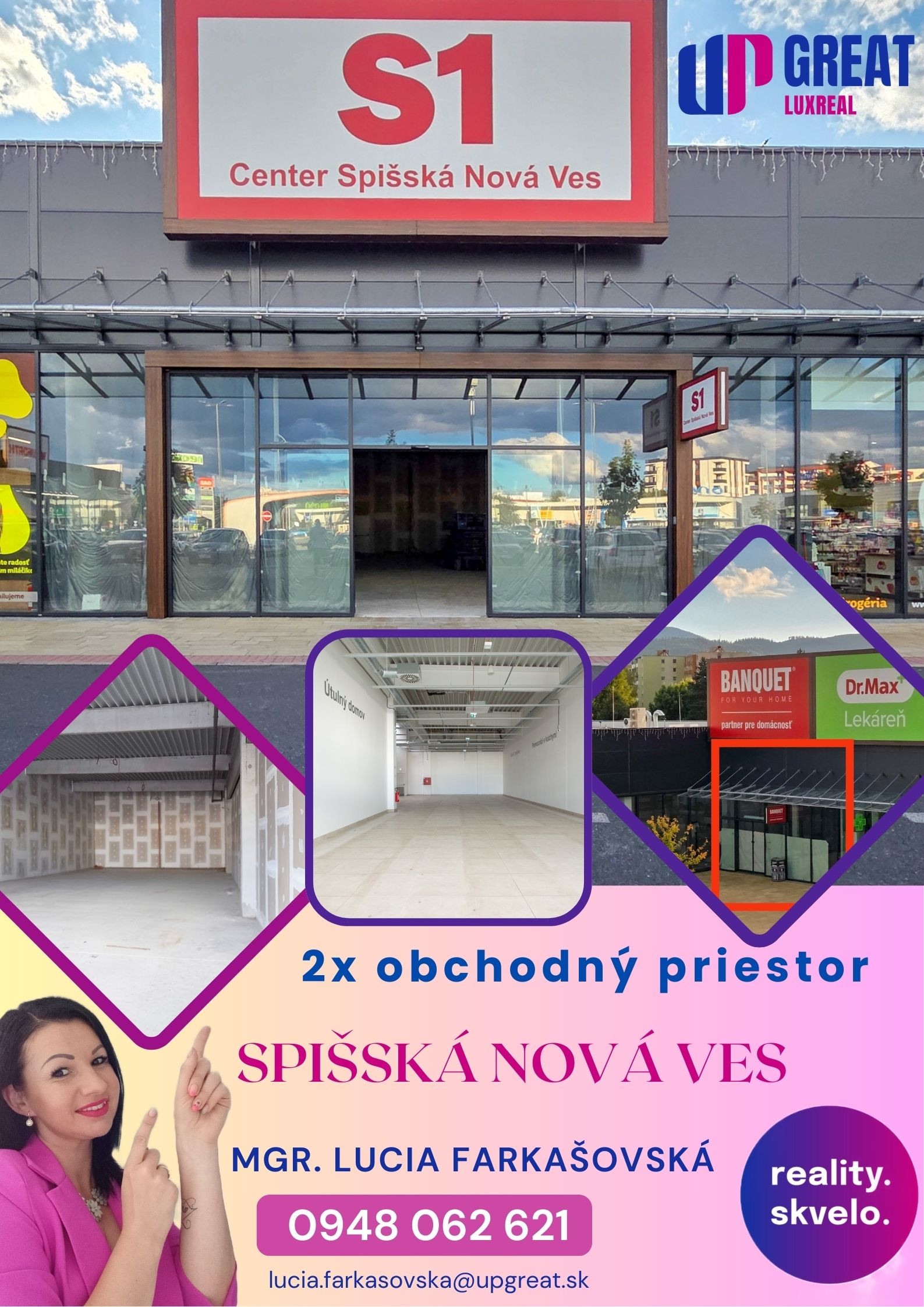 Spišská Nová Ves -obchodný priestor 300m2 NA PRENÁJOM+video