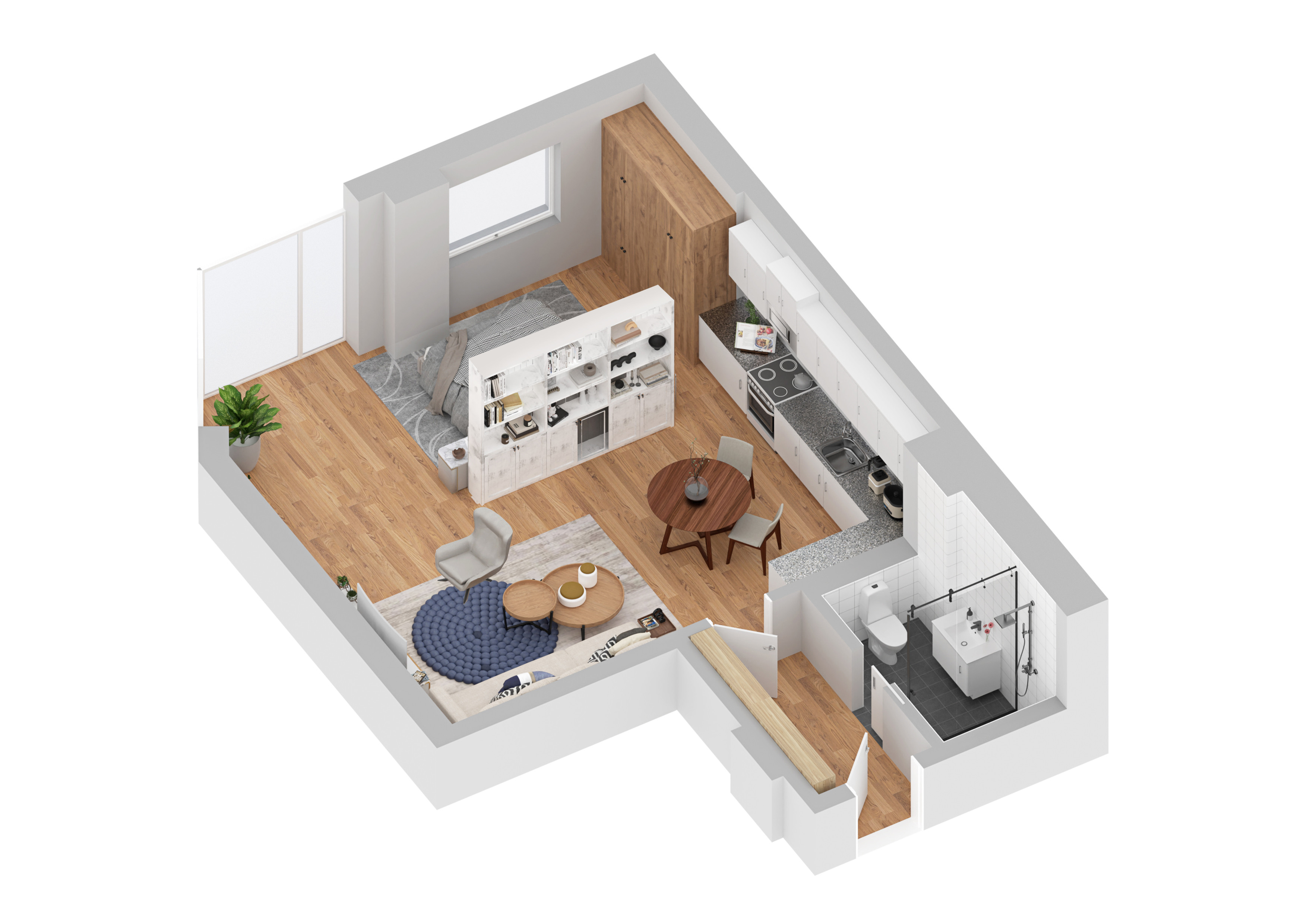 PREDAJ: 1-izbový apartmán 49 m² na začiatku Petržalky