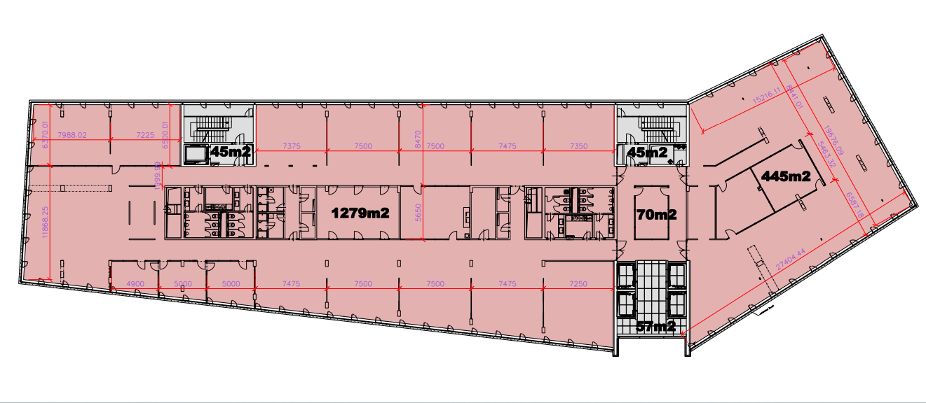 Kancelárske priestory na prenájom blízko centra spolu 1794m2