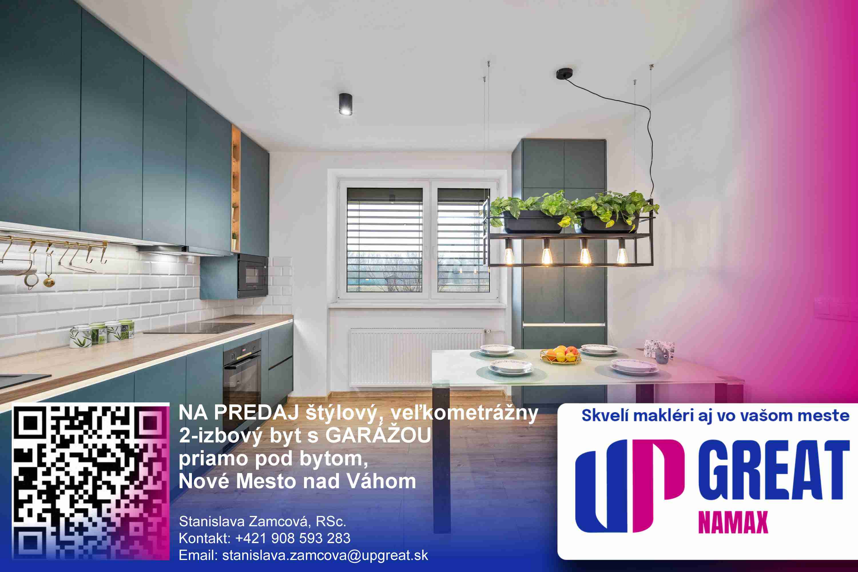 🏡 NA PREDAJ veľkometrážny 2izb.byt a garáž, Nové Mesto nad Váhom