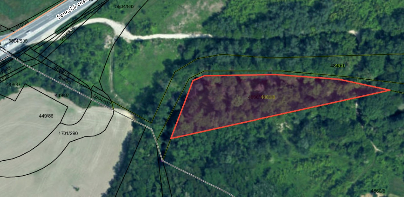 Pozemok 6029 m² – rekreačné využitie pri Bernolákove