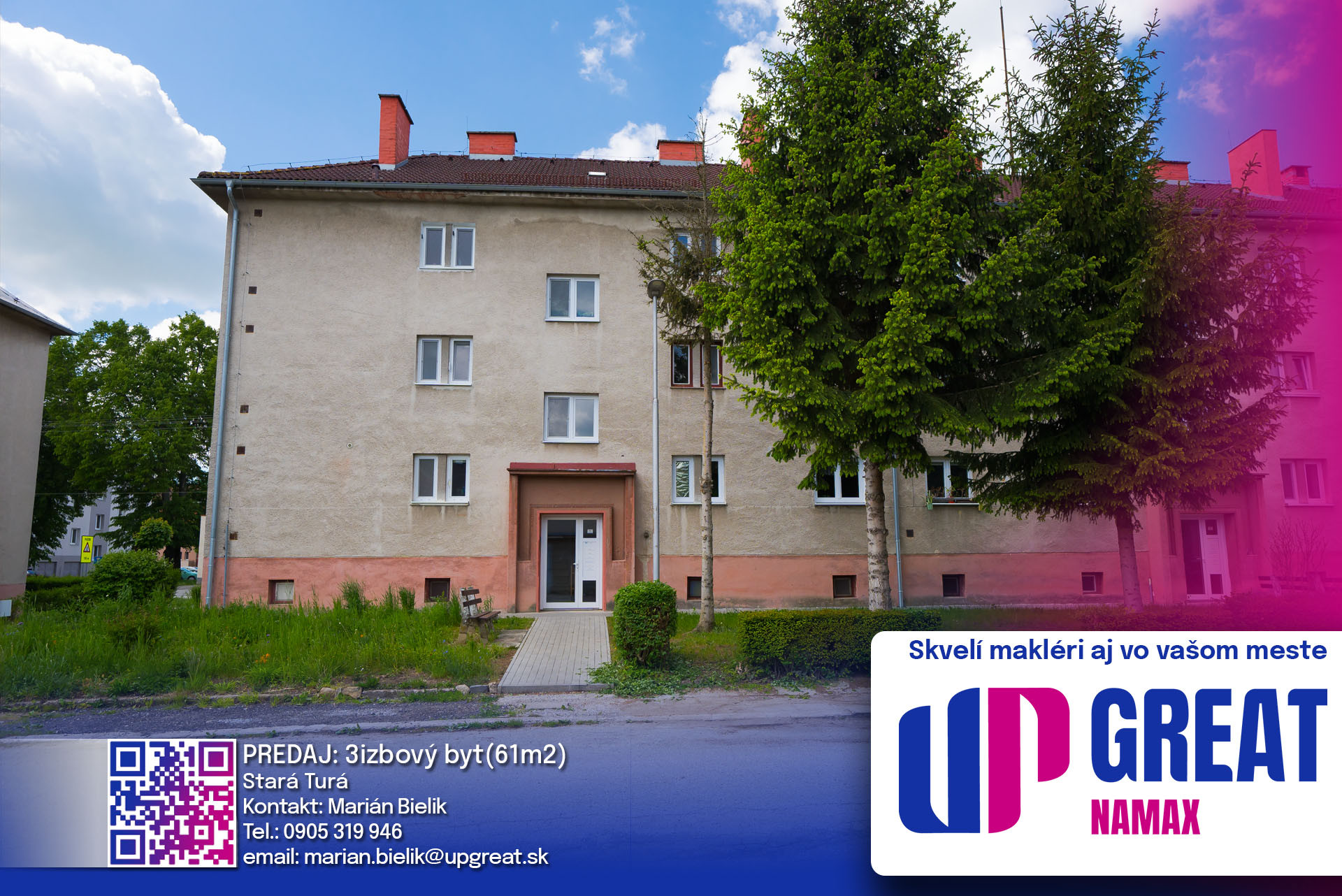 PREDAJ - 3 izbový tehlový byt, Stará Turá