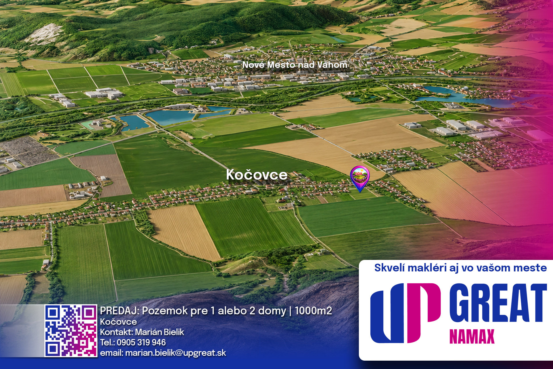 PREDAJ - pozemok pre 1 alebo 2 rodinné domy | 1000m2