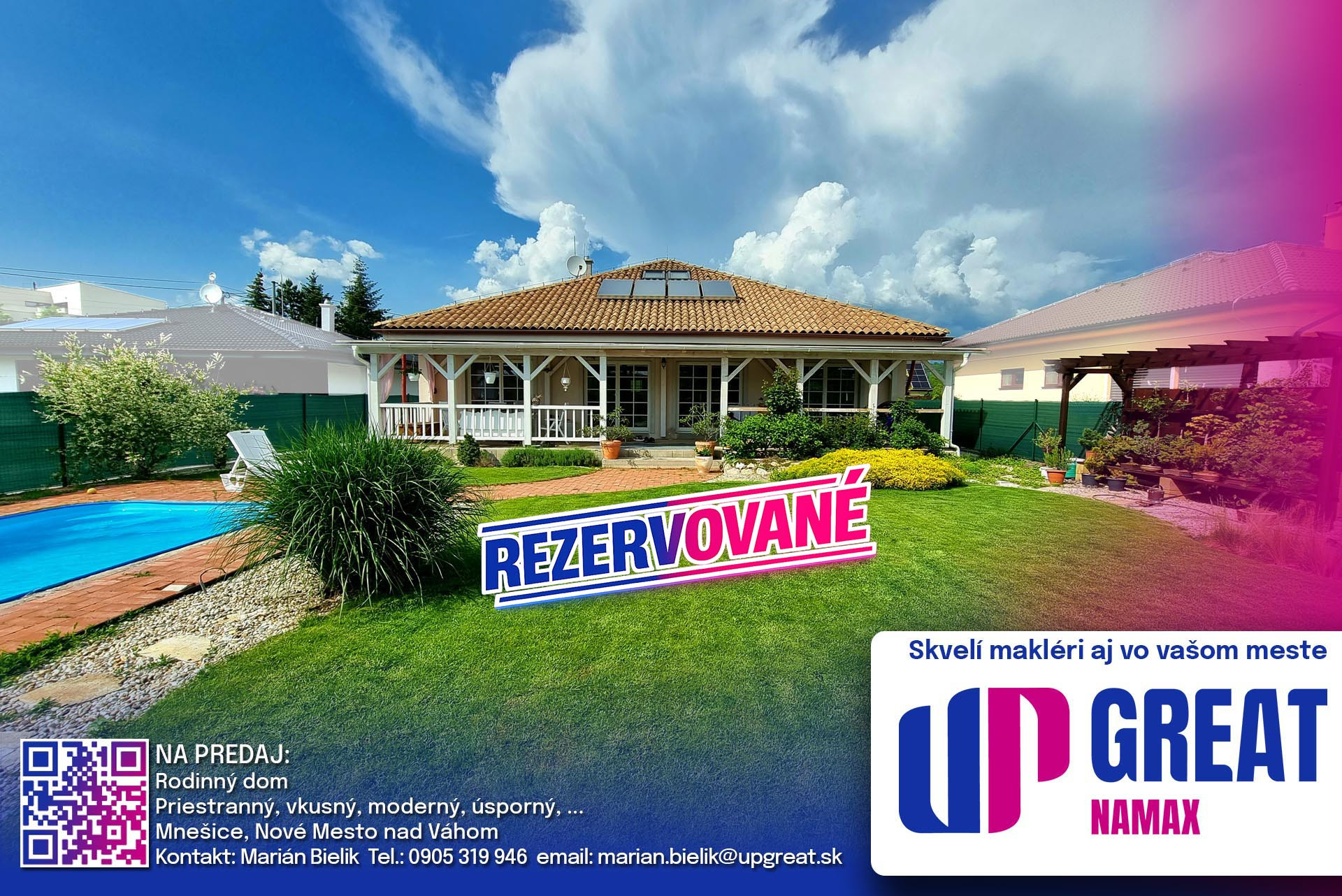 REZERVOVANÉ - Moderný, priestranný, úsporný dom v Mnešiciach