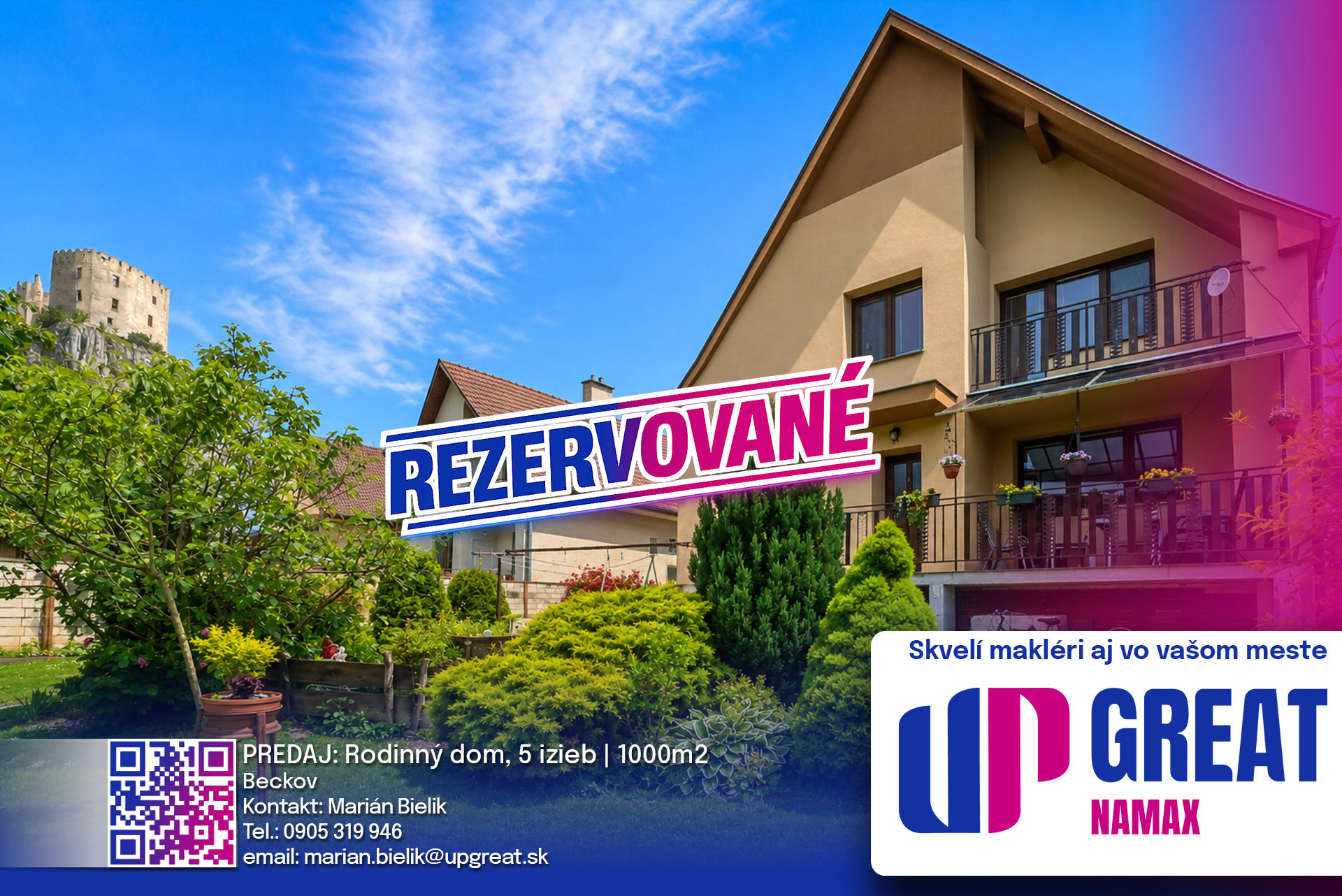 REZERVOVANÉ - 5 izbový rodinný dom s garážou | Beckov