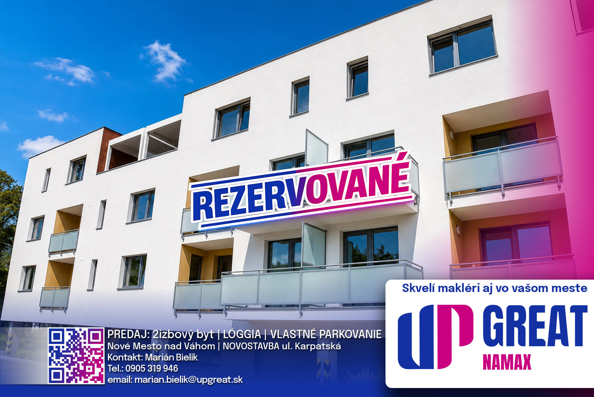 REZERVOVANÉ - 2i. BYT V NOVOSTAVBE S PARKOVACÍM MIESTOM
