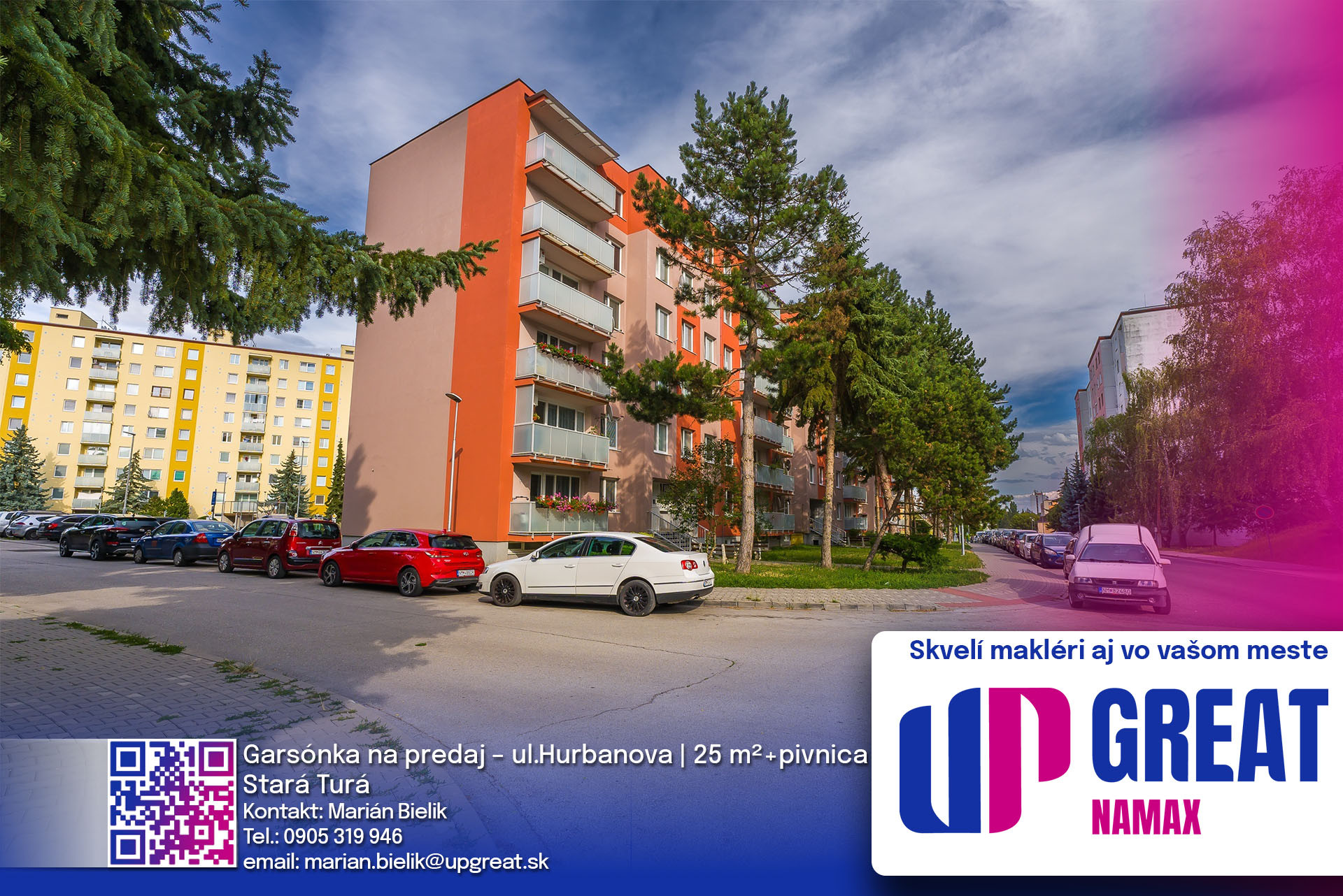 PREDAJ - Garsónka – ul.Hurbanova, Stará Turá, 25 m² +pivnica