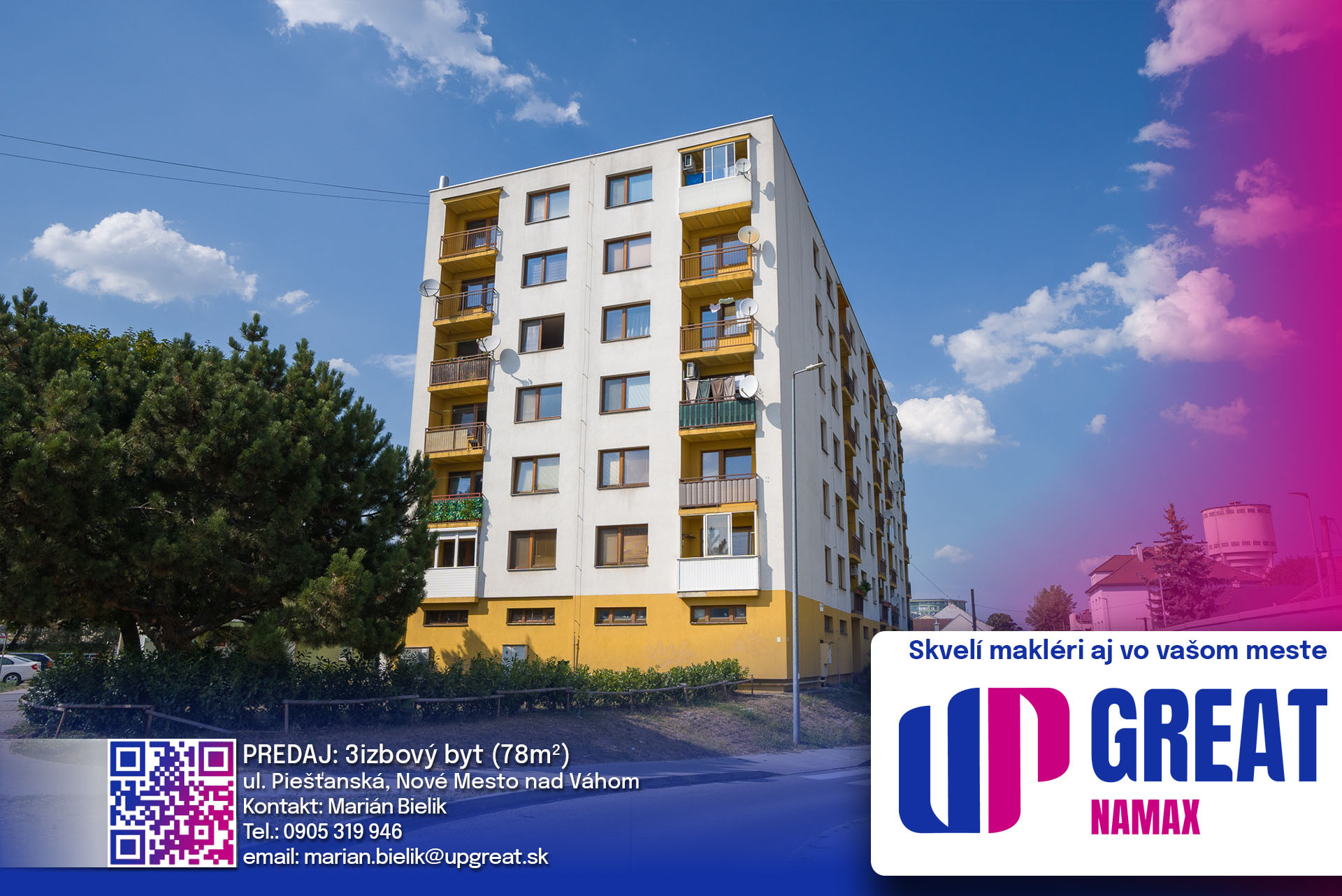 PREDAJ - veľký 3 izbový byt *s klimatizáciou, Piešťanská ul.