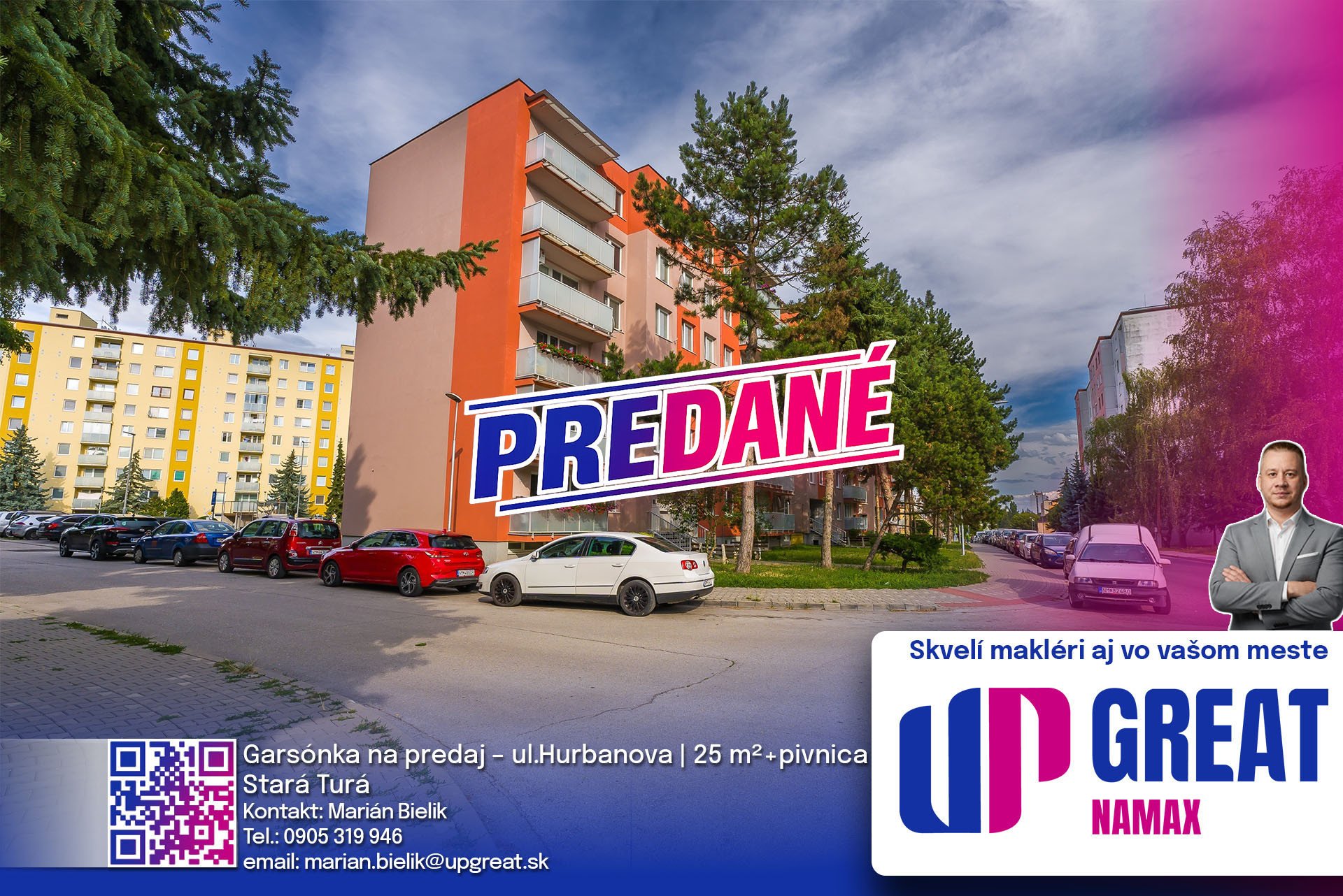 PREDANE 08/26 - Garsónka – ul.Hurbanova, Stará Turá, 25 m²
