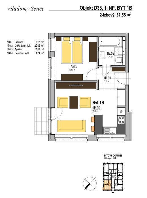 🏡 VILADOMY SENEC | NA PREDAJ 2-IZBOVÝ BYT SO SÚKROMNOU ZÁHRADKOU 36 m²