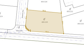 Posledný stavebný pozemok v projekte IBV Tomášov – Dunajská ulica