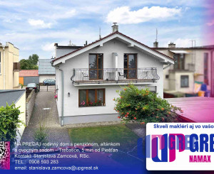 PREDAJ penziónu s rodinným bývaním, Trebatice, okr. Piešťany