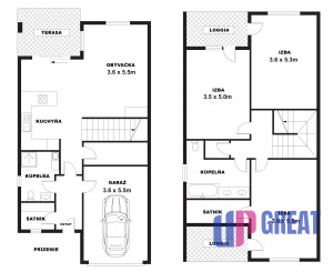 PREDAJ 4 izb rodinného domu s garážou, Tri Vody I., Malinovo