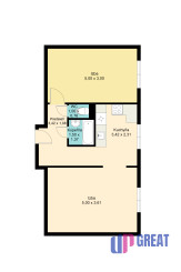 Na predaj PRIESTRANNÝ zrekonštruovaný 2 izbový byt v Šamoríne