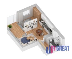 PREDAJ: 1-izbový apartmán 49 m² na začiatku Petržalky