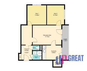 Na predaj praktický 3-izbový byt s loggiou v obľúbenej a tichej časti Karlovej Vsi na Púpavovej ulici