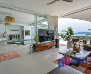 Na predaj luxusná 4-izbová vila s panoramatickým výhľadom na more v prestížnej lokalite Bophut Hills, Koh Samui