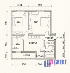 Na predaj 3 izbový byt v pôvodnom stave v Galante - 64 m²