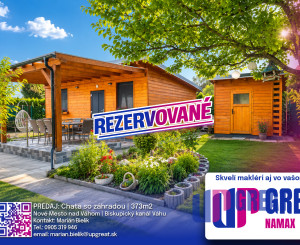 REZERVOVANÉ - chata s pozemkom 373m2 | Nové Mesto nad Váhom
