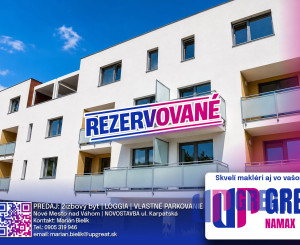REZERVOVANÉ - 2i. BYT V NOVOSTAVBE S PARKOVACÍM MIESTOM