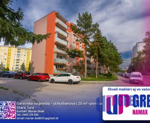 PREDAJ - Garsónka – ul.Hurbanova, Stará Turá, 25 m² +pivnica