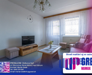 NA PRENÁJOM- 3 izb byt (66m2) - Nové Mesto nad Váhom