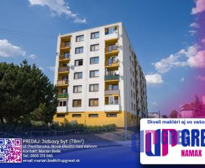 PREDAJ - veľký 3 izbový byt *s klimatizáciou, Piešťanská ul.