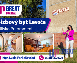 LEVOČA 3-izbový byt NA PREDAJ