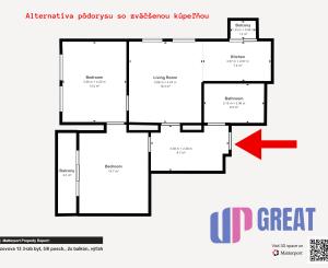 Svetlý 3-izbový byt s potenciálom a výhľadom na hrad