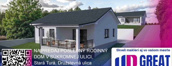 🏡 NA PREDAJ POSLEDNÝ RODINNÝ DOM v súkromnej ulici, Stará Turá