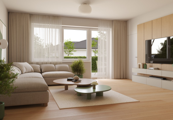 PREDAJ 3 izb. bytov, Oľdza, novostavba - záhrada, balkón