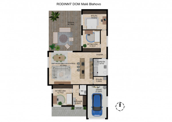 Rodinný dom s garážou - Novostavba - Dunajská Streda