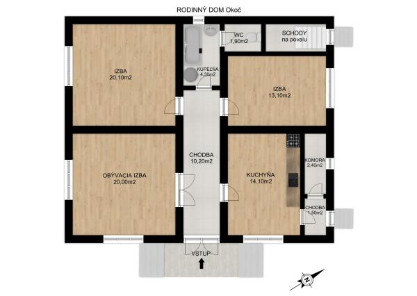 Na predaj investičný rodinný dom s veľkým pozemkom v Okoči