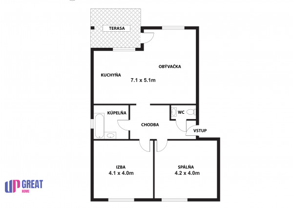 PREDAJ 3 izb. bytu s terasou, Oľdza, parking, novostavba