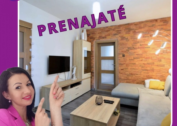 PRENAJATÉ-  3-izbový byt v meste Spišská Nová Ves