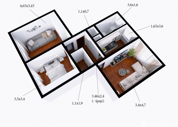 PREDANÉ 05/2025 - 3 izbový byt, M.R.Štefánika - NMnV