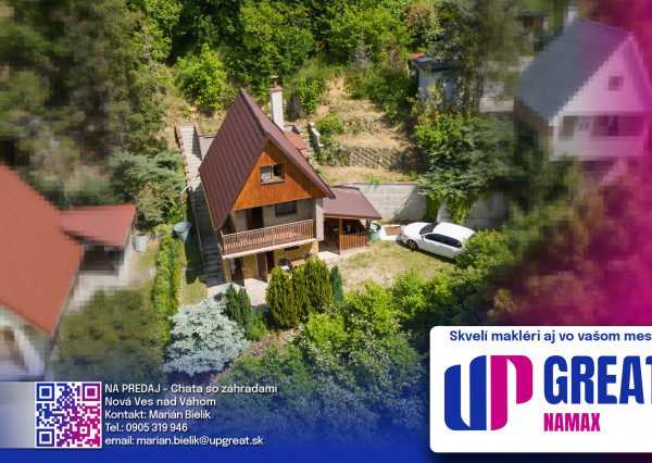 PREDAJ - Rekreačná chata 54m2 (1248m2) - Nová Ves n/Váhom