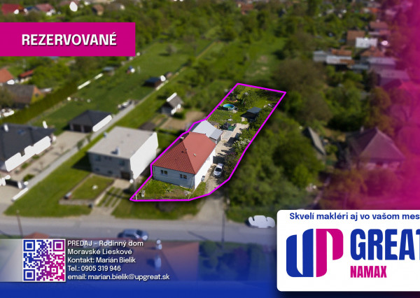 REZERVOVANÉ - Rodinný dom - Moravské Lieskové