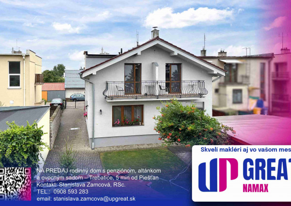 PREDAJ rodinného domu s penziónom,Trebatice, 5min od Piešťan