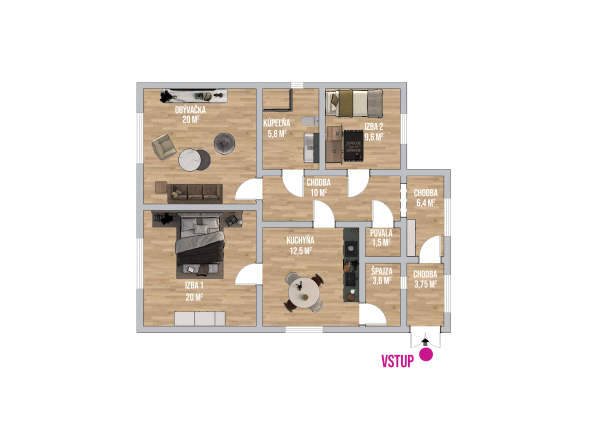 Na predaj zrekonštruovaný rodinný dom v obci Bodíky